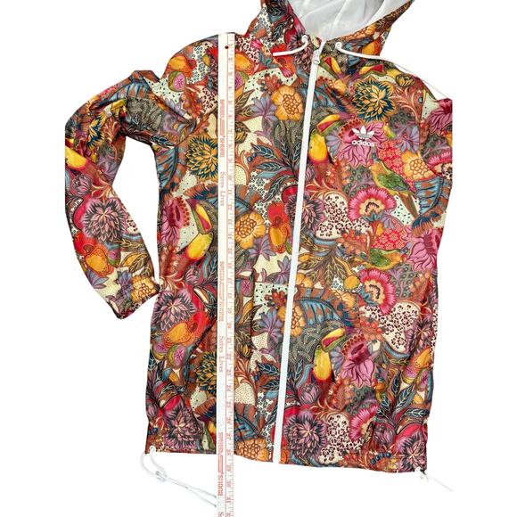 Adidas x Farm Rio Fugiprabali Tropical Windbreaker Track Jacket Floral Lined S - Picture 13 of 13